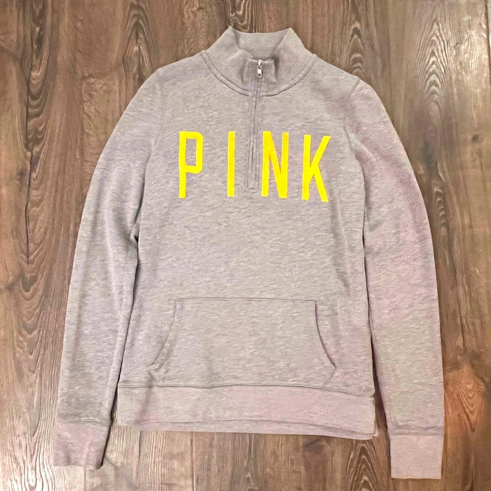 Victoria’s Secret PINK Gray Pittsburgh Steelers Zip Sweatshirt Size Medium